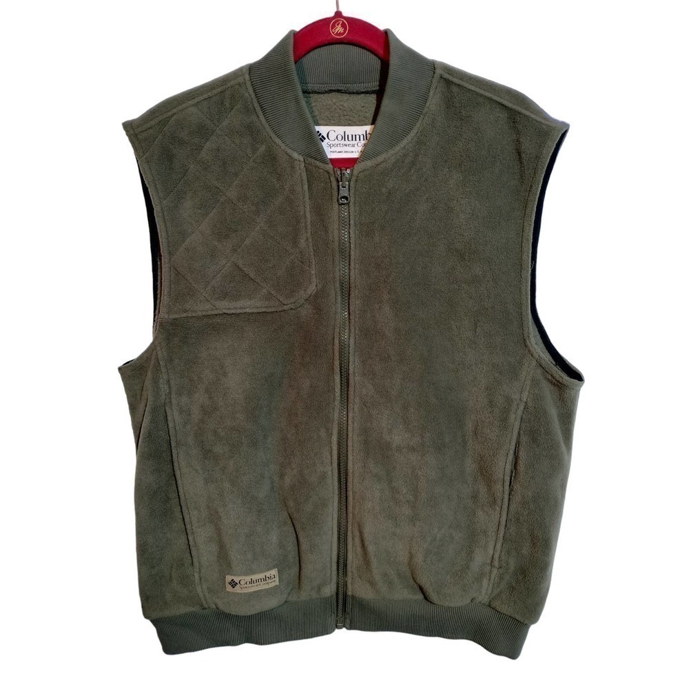 Columbia green jacket vest with pockets men's medium